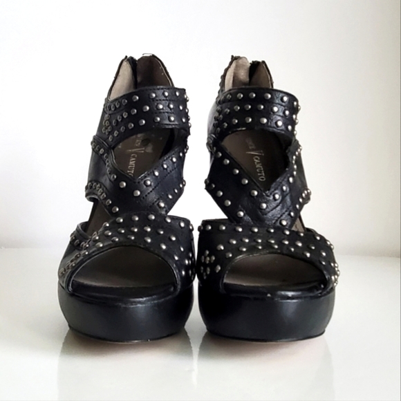 Vince Camuto Caged Studded Punk Platform Heel Ankle Boots "Mabels" Size 36 - Picture 8 of 16